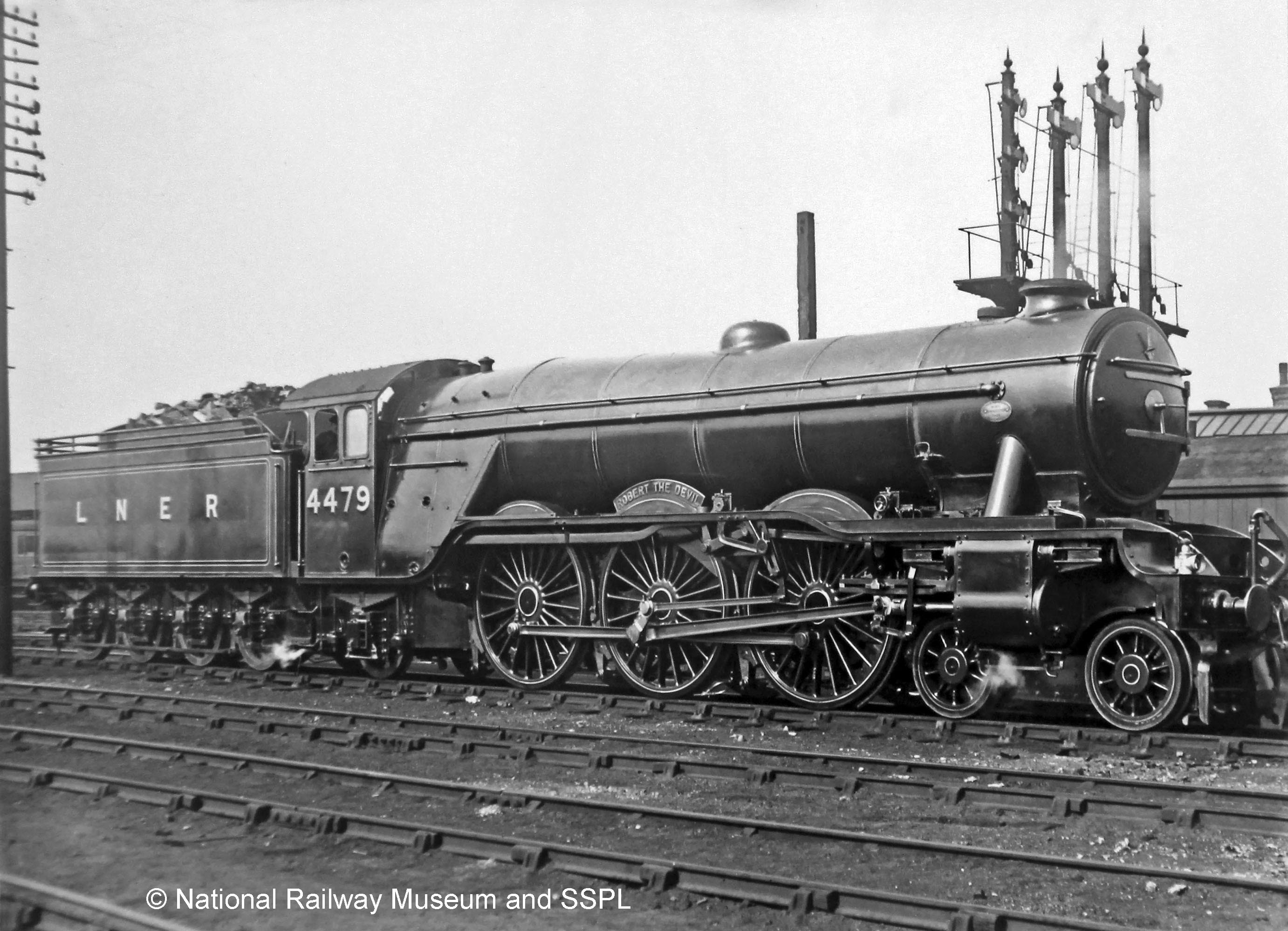 No. 4479 Robert the Devil at Grantham shed in 1930. Photograph by Rev. A. C. Cawston.