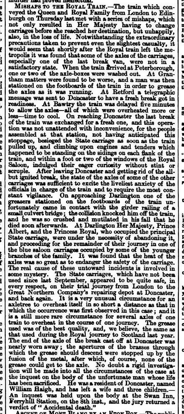 The Nottinghamshire Guardian 13th September 1855, page 2 From The British Newspaper Archive Image © THE BRITISH LIBRARY BOARD. ALL RIGHTS RESERVED.