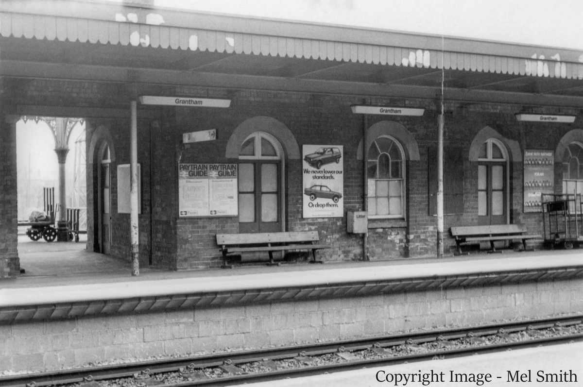 Another view of Platform 2 viewed from platform 1. This again shows the former down side Refreshment Room to the right of the gap. Copyright Image - Mel Smith