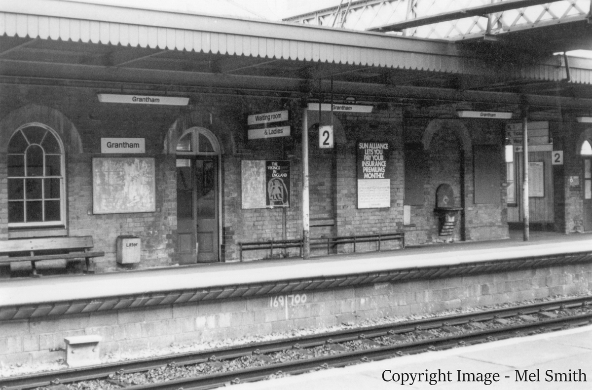 This building on platform 2 running south from the footbridge contained the Ladies Waiting Room, accessed through the double door. Copyright Image - Mel Smith