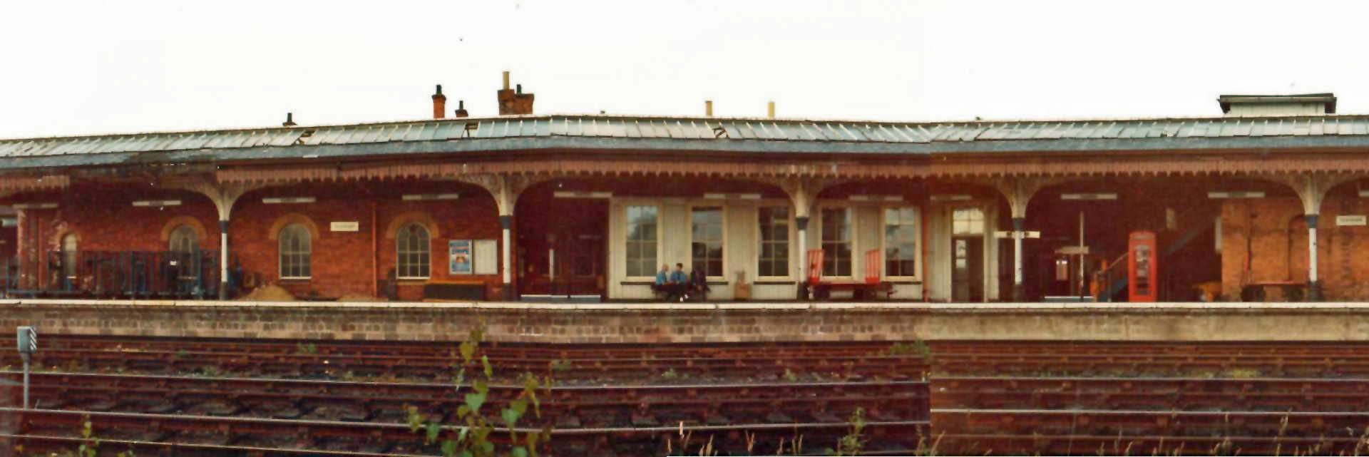 A composite view of the central section of the buildings on the western platform. Photograph lent by Roy Vinter.