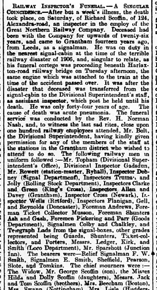From The Grantham Journal of 21st February 1914 From The British Newspaper Archive Image © THE BRITISH LIBRARY BOARD. ALL RIGHTS RESERVED.
