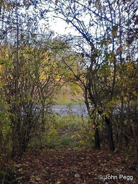 This is the site of bridge number 1, which took the branch over the A52 Grantham to Nottingham road. Photo taken from line level.