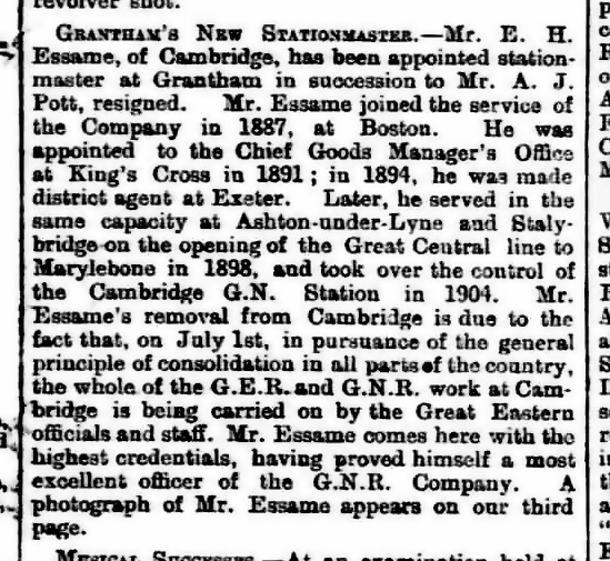 This report appeared in The Grantham Journal on 27th July 1912. From The British Newspaper Archive http://www.britishnewspaperarchive.co.uk/ Image © THE BRITISH LIBRARY BOARD. ALL RIGHTS RESERVED.